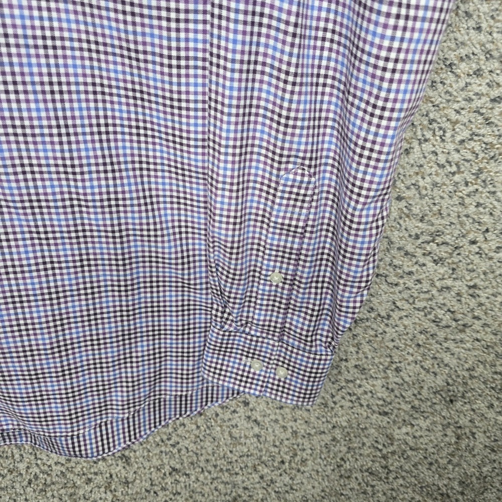 Van Heusen Dress Shirt Mens 16 34/35 Blue Button Up Regular Fit Flex Collar - Picture 2 of 7